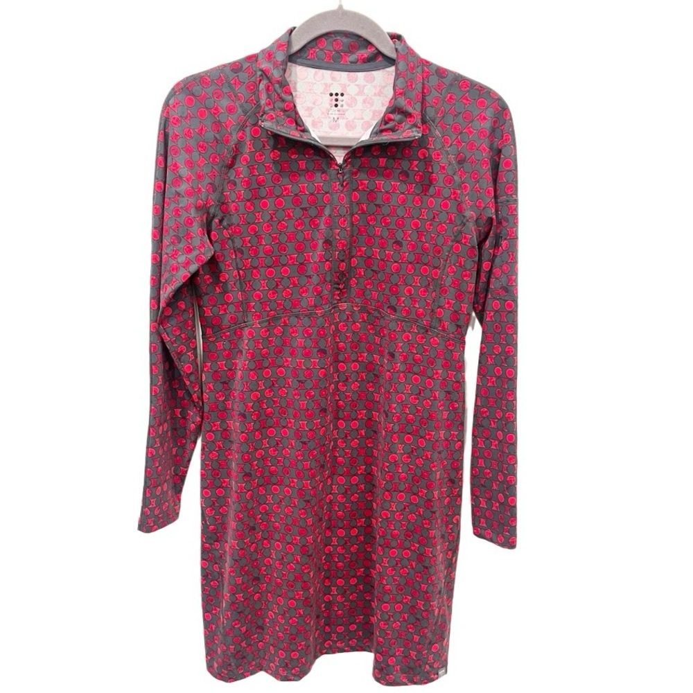 Title Nine Dress Women's Medium Adventurista Dream Moon Celestial Print Zip